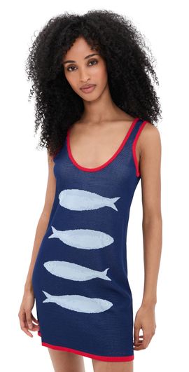 Show Me Your Mumu Show Me Your Mumu Next Stop Mini Dress Sardines Graphic Knit
