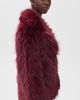 Show Me Your Mumu Show Me Your Mumu Salt Lake Fur Coat Merlot Knit Faux Fur - 4