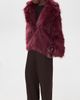 Show Me Your Mumu Show Me Your Mumu Salt Lake Fur Coat Merlot Knit Faux Fur - 5