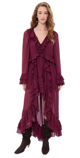 Show Me Your Mumu Show Me Your Mumu Shiloh Maxi Dress Burgundy Knit