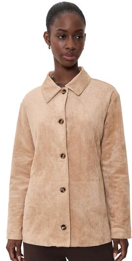 Show Me Your Mumu Show Me Your Mumu Vancouver Jacket Beige Faux Suede