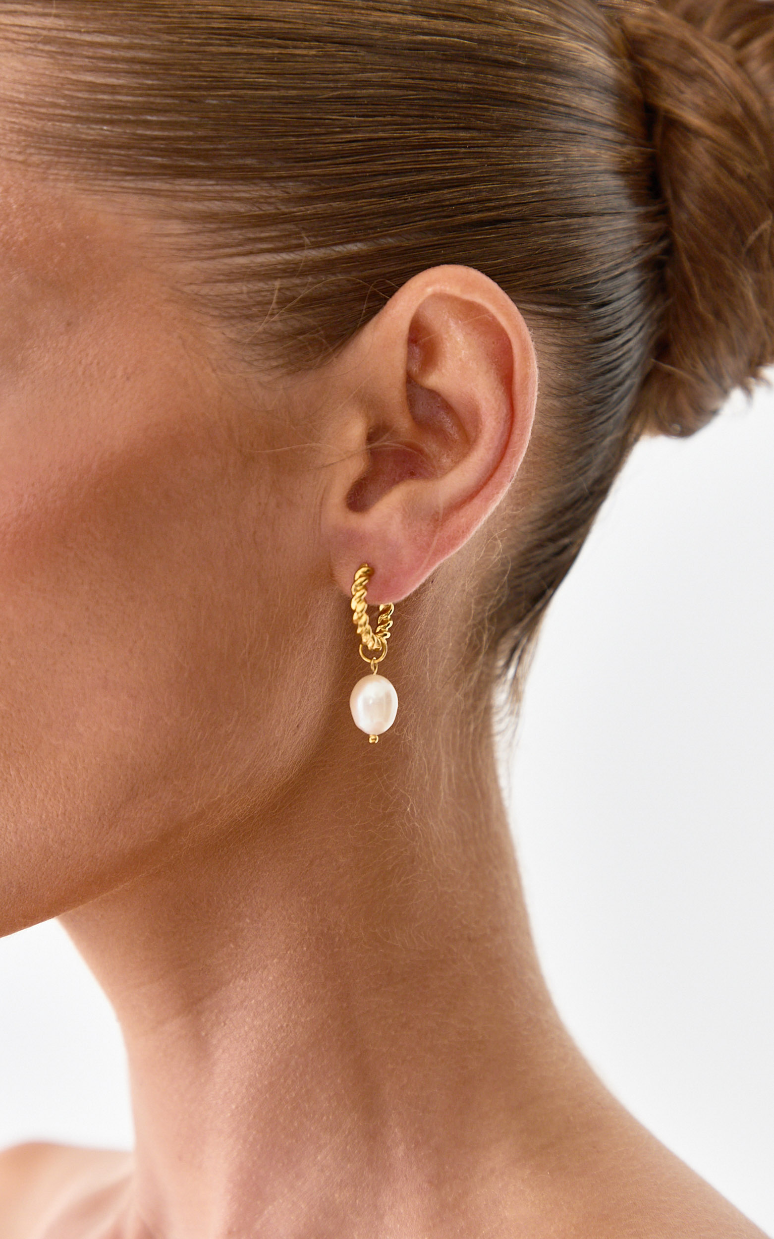 Showpo Kaia Earrings - Pearl Drop Earrings in Gold Plated 18k