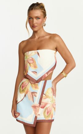 Showpo Robyn Top - Bandana Tie Back Top in Cornflower Blue