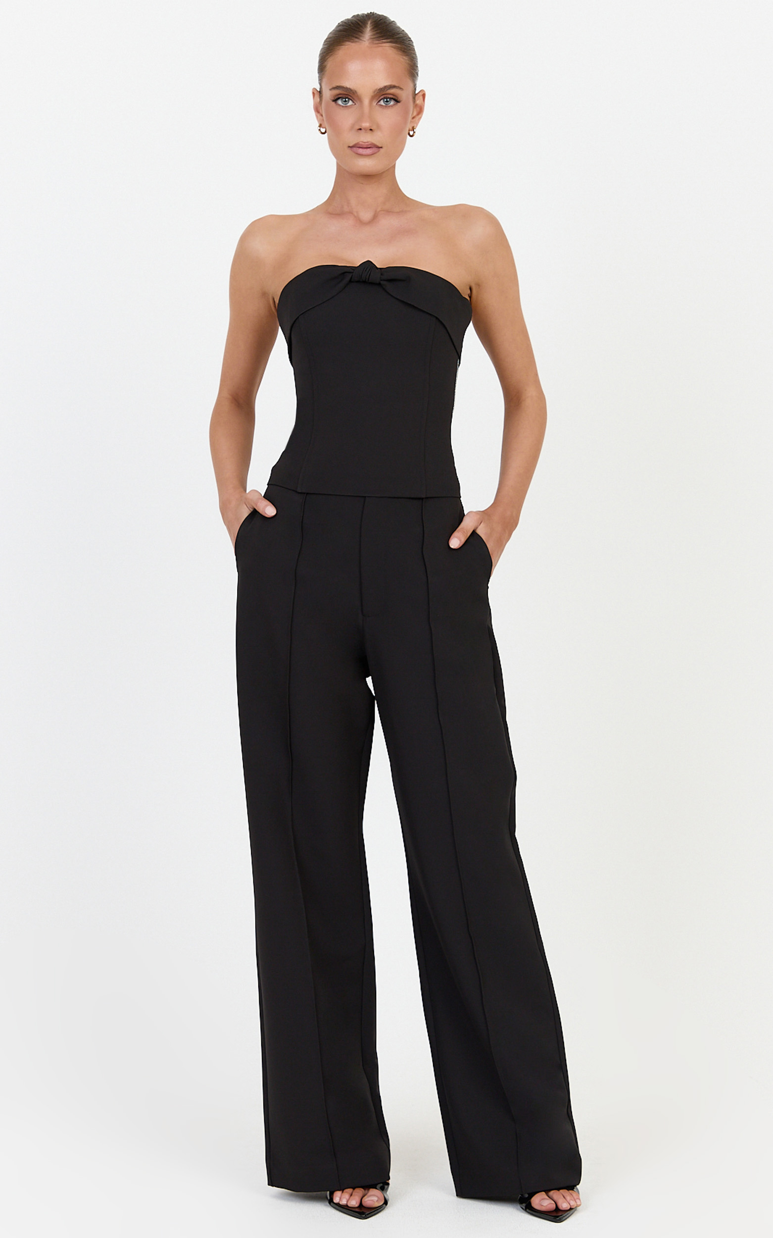 Showpo Rosalind Pants - Wide Leg Tailored Pants in Black