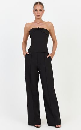 Showpo Rosalind Pants - Wide Leg Tailored Pants in Black