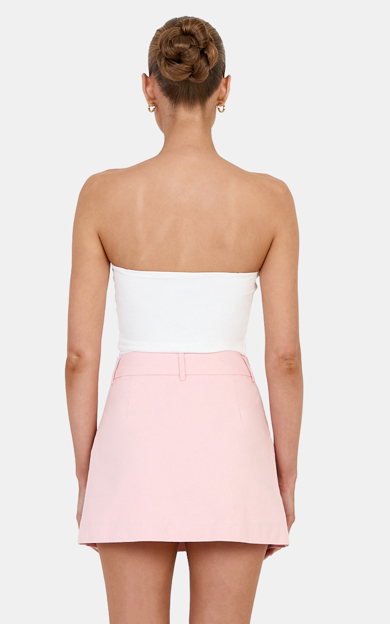 Showpo Virginia Skort - Mid Waisted Tailored Skort in Baby Pink