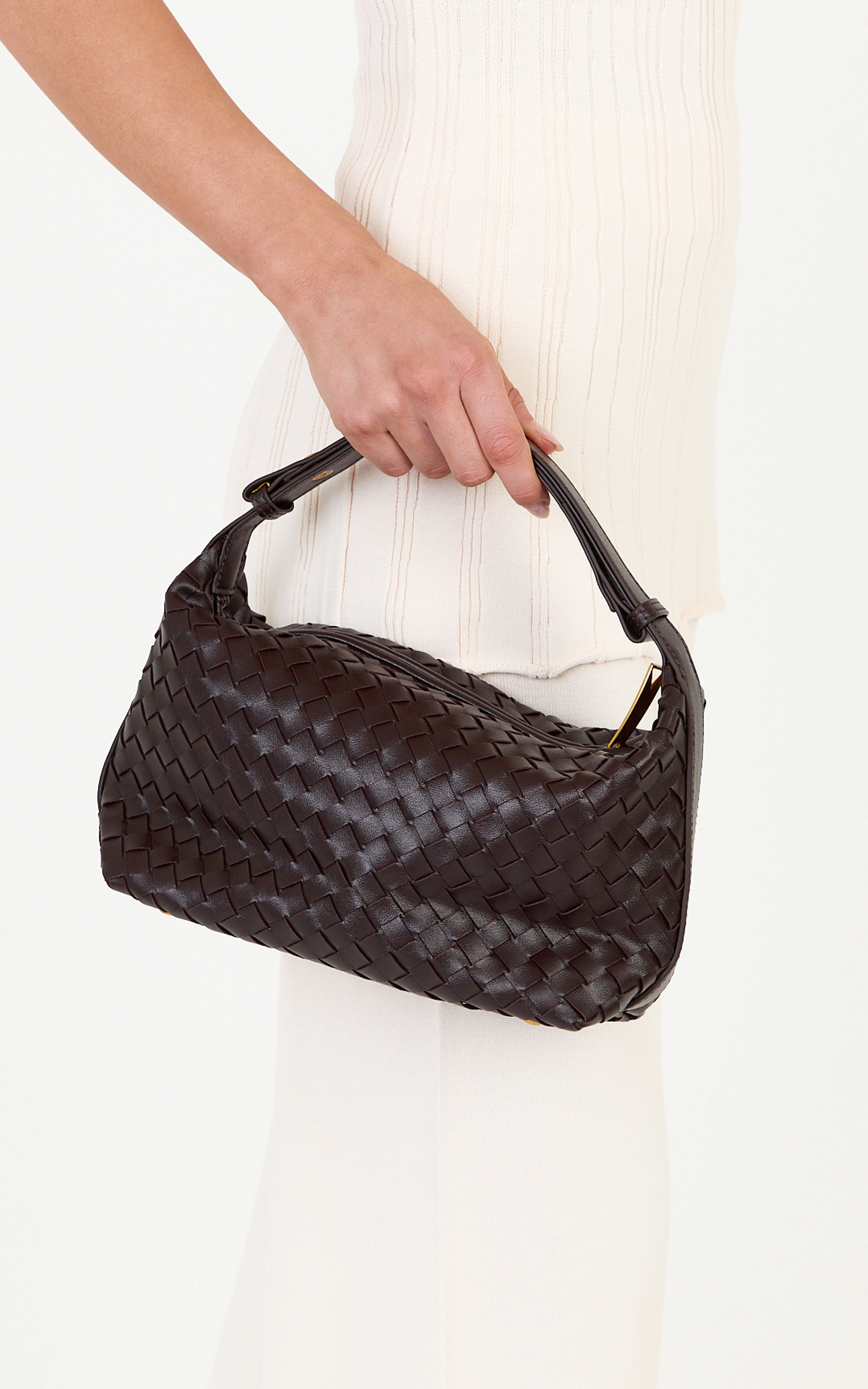 Showpo Zuri Bag - Woven Shoulder Bag in Chocolate