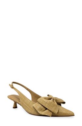 SHUSHOP SHUSHOP Nora Bow Kitten Heel Slingback Pump