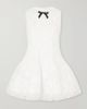 SHUSHU/TONG Bow-detailed cotton-blend guipure-lace mini dress - 1