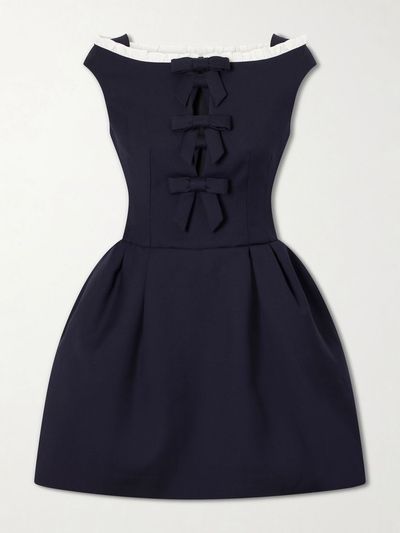 SHUSHU/TONG Bow cut-out sleeveless wool mini dress