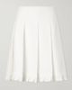SHUSHU/TONG Pleated linen midi skirt - 1