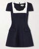 SHUSHU/TONG Scalloped wool mini dress - 1
