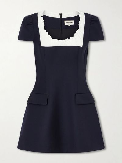SHUSHU/TONG Scalloped wool mini dress