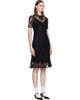 SHUSHU/TONG SHUSHU/TONG Black Beaded Lace Short-Sleeve Midi Dress - 2