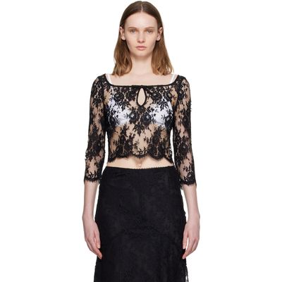 SHUSHU/TONG SHUSHU/TONG Black Cut-Out Neckline Top
