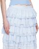 SHUSHU/TONG SHUSHU/TONG Blue & Brown Color-Block Raw-Edge Short-Sleeve Knit Top - 4