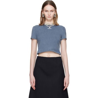 SHUSHU/TONG SHUSHU/TONG Blue Wave Lace Collar T-shirt