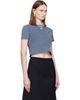 SHUSHU/TONG SHUSHU/TONG Blue Wave Lace Collar T-shirt - 2