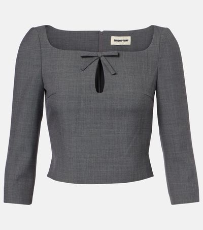 Shushu/Tong Shushu/Tong Bow-detail cutout top