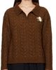 SHUSHU/TONG SHUSHU/TONG Brown Lapel Collar Knit Polo - 1