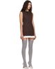 SHUSHU/TONG SHUSHU/TONG Brown Sleeveless Slim-Fit Minidress - 2