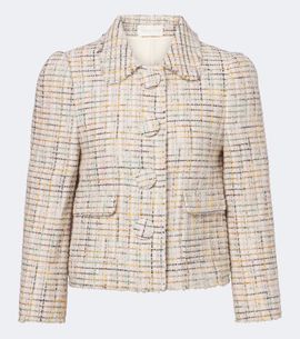 Shushu/Tong Shushu/Tong Checked cotton-blend cropped jacket