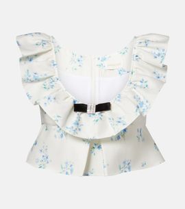 Shushu/Tong Shushu/Tong Floral ruffled cotton and silk top