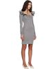 SHUSHU/TONG SHUSHU/TONG Gray Lace Trim Stretch Fitted Minidress - 2