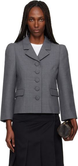 SHUSHU/TONG SHUSHU/TONG Gray Lapel Short Blazer