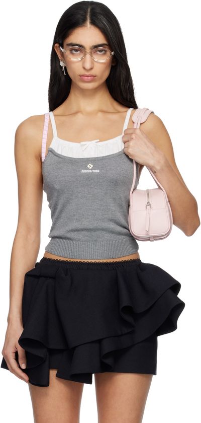 SHUSHU/TONG SHUSHU/TONG Gray Patchwork Knit Sling Camisole