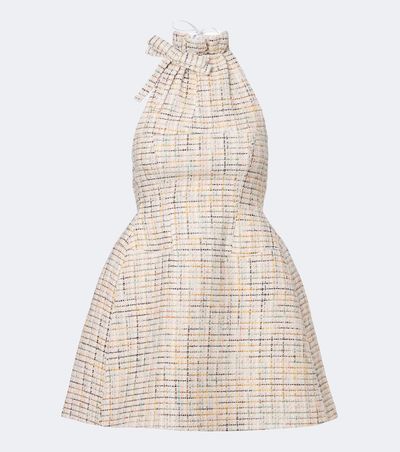Shushu/Tong Shushu/Tong Halterneck cotton-blend tweed minidress