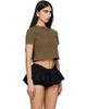 SHUSHU/TONG SHUSHU/TONG Khaki Wave Lace Collar T-shirt - 2
