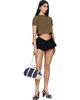 SHUSHU/TONG SHUSHU/TONG Khaki Wave Lace Collar T-shirt - 4