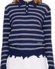 SHUSHU/TONG SHUSHU/TONG Navy & White Striped Long-Sleeve Knit Polo - 1
