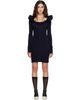 SHUSHU/TONG SHUSHU/TONG Navy Lace Trim Stretch Fitted Minidress - 1