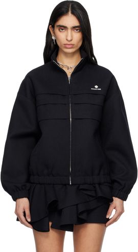 SHUSHU/TONG SHUSHU/TONG Navy Tucked Seam Oversized Track Jacket