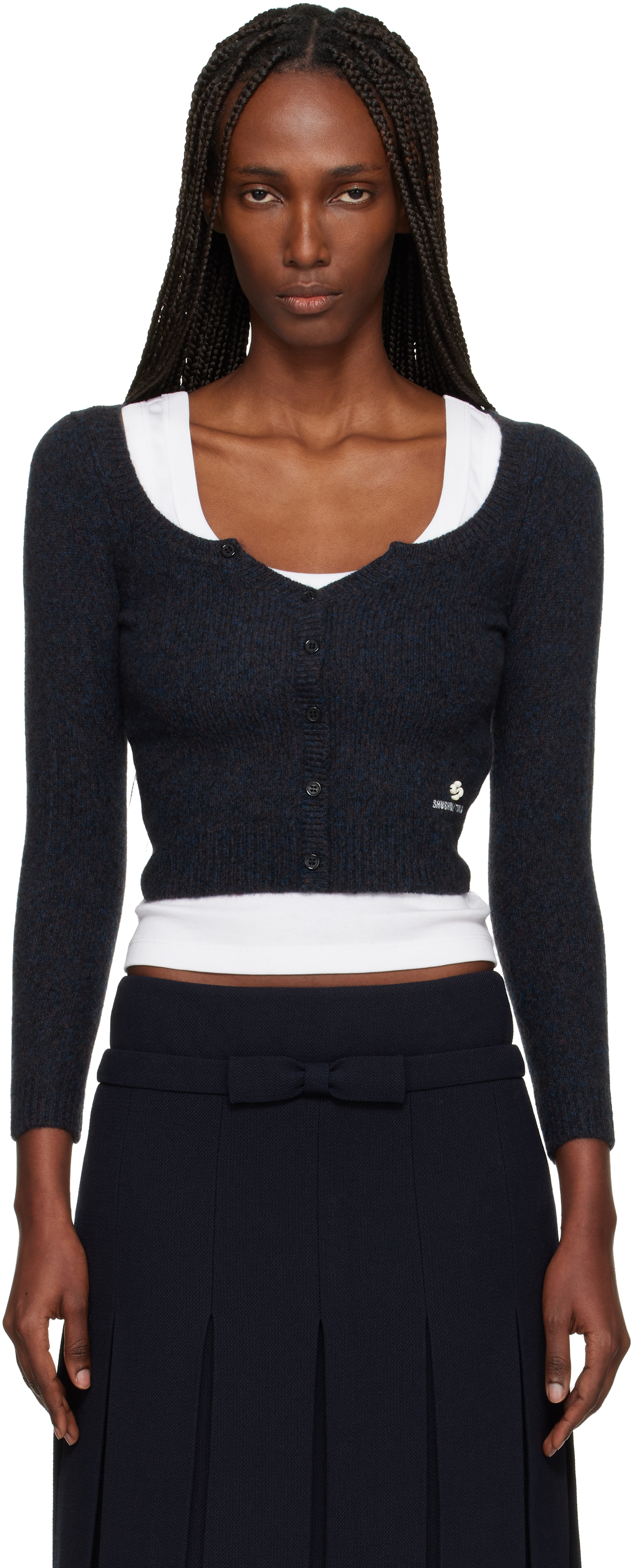 shushutong トップス　サイズ6 Shushu/Tong White Keyhole Cold-Shoulder Crop Top