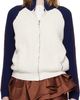 SHUSHU/TONG SHUSHU/TONG Off-White & Navy Color-Block Raglan Sleeve Knit Cardigan - 1