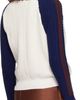 SHUSHU/TONG SHUSHU/TONG Off-White & Navy Color-Block Raglan Sleeve Knit Cardigan - 3