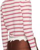 SHUSHU/TONG SHUSHU/TONG Off-White & Red Striped Long-Sleeve Knit Polo - 3