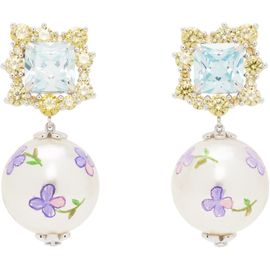 SHUSHU/TONG SHUSHU/TONG Painted Faux-Pearl Gemstone Earrings