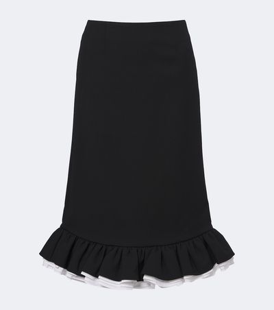 Shushu/Tong Shushu/Tong Ruffled wool and silk midi skirt