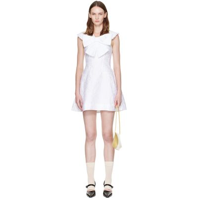 SHUSHU/TONG SHUSHU/TONG White Big Bow Minidress