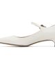 SHUSHU/TONG SHUSHU/TONG White Low-Heel Mary Jane Heels - 3