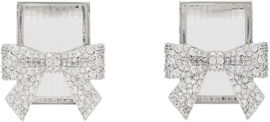 SHUSHU/TONG SHUSHU/TONG YVMIN Edition Bow-Adorned Square Glass Stud Earrings