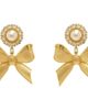 SHUSHU/TONG SHUSHU/TONG YVMIN Edition Bowknot Faux-Pearl Flower Earrings - 1