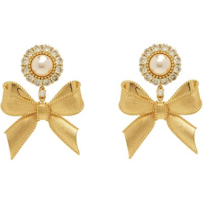 SHUSHU/TONG SHUSHU/TONG YVMIN Edition Bowknot Faux-Pearl Flower Earrings
