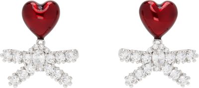 SHUSHU/TONG SHUSHU/TONG YVMIN Edition Enamel Heart Gem Bowknot Earrings