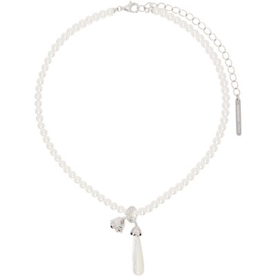 SHUSHU/TONG SHUSHU/TONG YVMIN Edition Faux-Pearl Drop Sleeping Rose Necklace