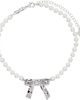 SHUSHU/TONG SHUSHU/TONG YVMIN Edition Tin Foil Bow Faux-Pearl Necklace - 1